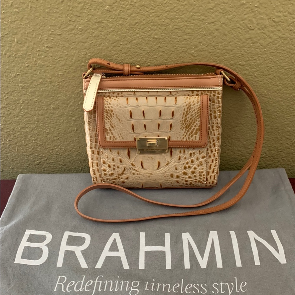 BRAHMIN ROSE LEAF COLLECTION CROSSBODY BAG